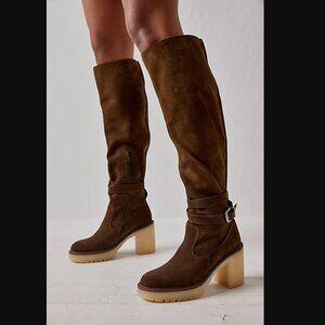 Free People Brown Over the Knee Boots